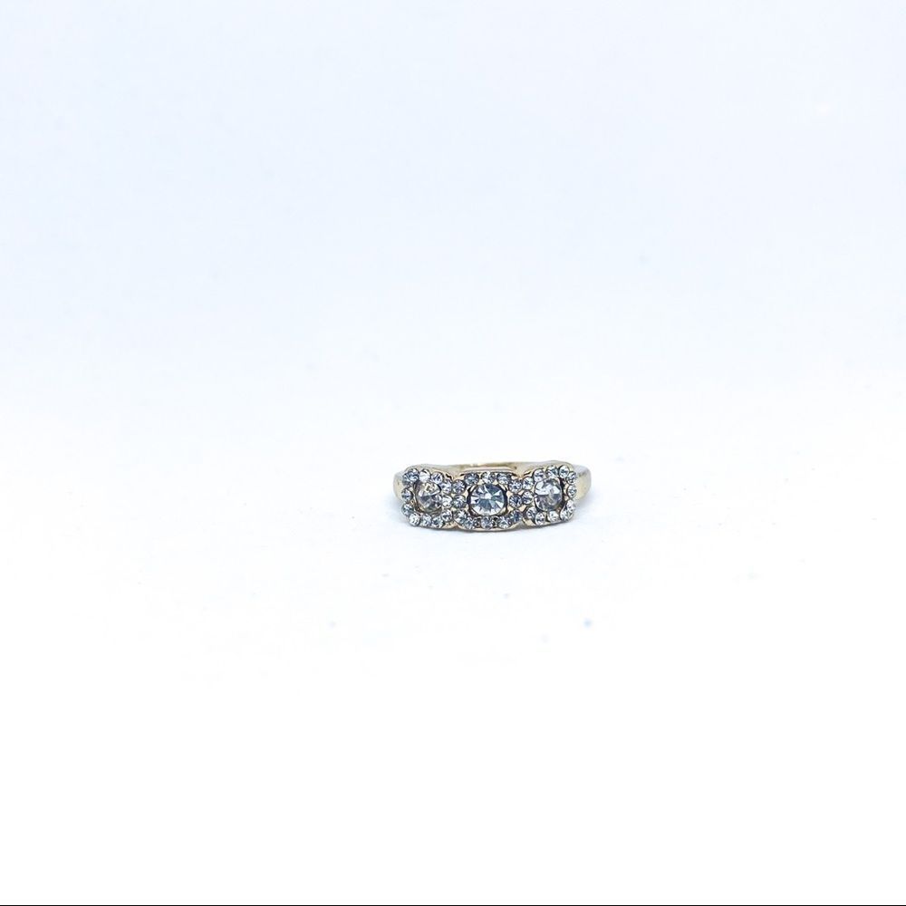 Past Present Future Rhinestone Statement Ring